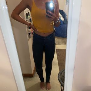 HOLLISTER mid-waisted LONG black jeans